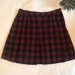 H&M Pleated plaid skater skirt size 8